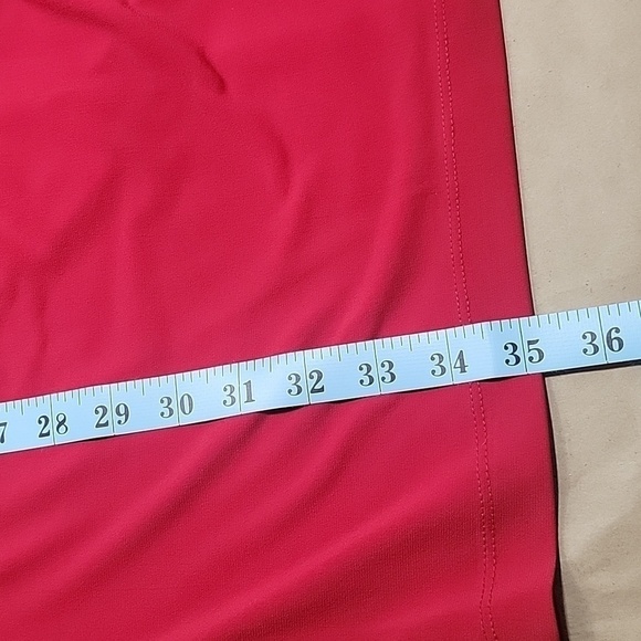 connected apparel, Red, Asymmetrical Neckline, Ruffled Dress, Size 8P, NWOT - Picture 9 of 10